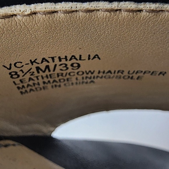 Vince Camuto Espadrille Sandals Women's 8.5 Kathalia Cow Hair Leopard Platform - Picture 9 of 10